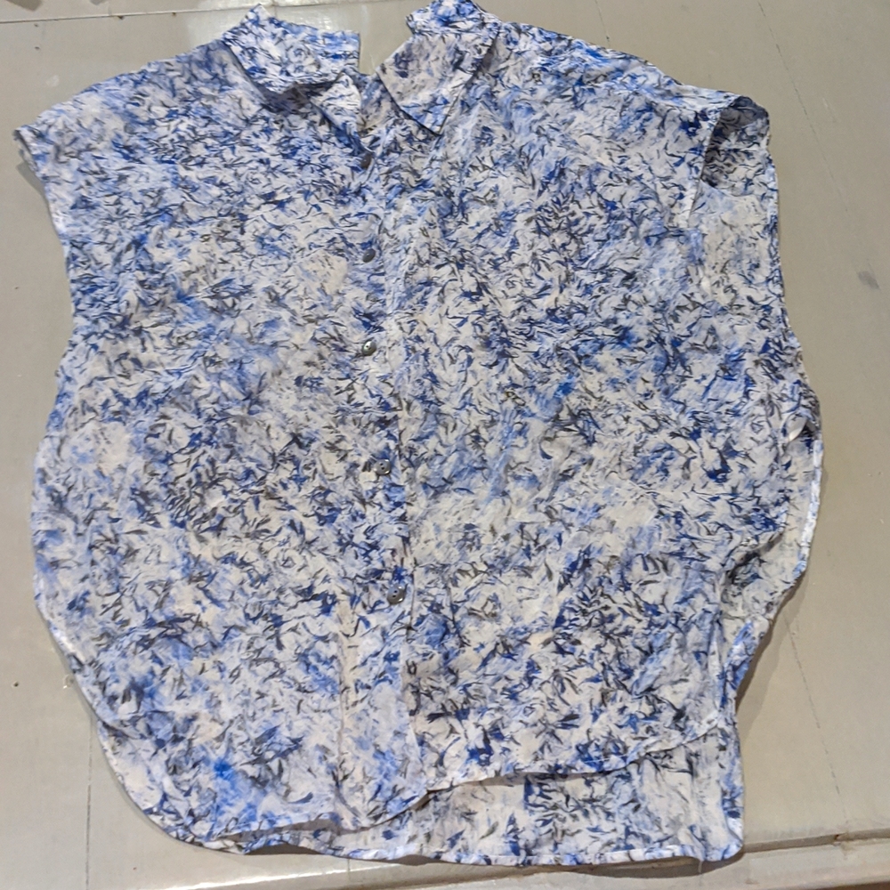 Theory Patterned Sleeveless Top - Medium
